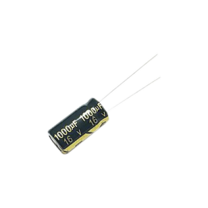 Capacitor Electrolítico de Aluminio, 1000 µFd, 16 Vcd, 10 x 15 mm.
