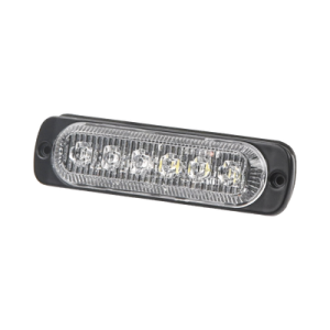 Luz direccional con 6 LEDS, color ambar/claro, 12-24 VCD