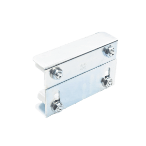 (255-220) - Placa Guía Superior de Doble Regulación para Cancelas Corredizas / Ajustable de 35 a 62 mm / Con 4 Rodillos de 30 mm / Galvanizado