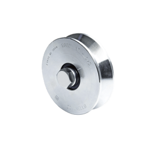 (305V-100) - Rueda con ranura en V de 4" / Para puertas corredizas / Hasta 940 lb (425 Kg) / 2 rodamientos / 1-1/8" de ancho / Galvanizado