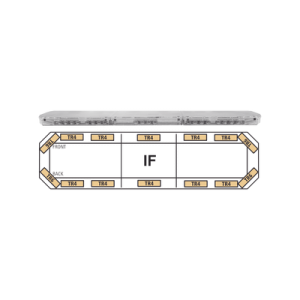 Barra de luces Vantage Serie 21 Ultra Brillante con 66 poderosos LEDs última generación, color Rojo/Azul con director de tráfico y controlador