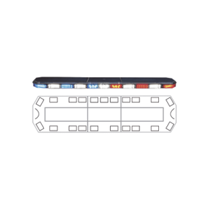 Barra de luces Serie 21 Ultra Brillante con 74 poderosos LEDs última generación, color Rojo/Azul/ambar