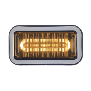 Luz perimetral de advertencia Prizm II con bisel 7"x 3", lente claro, LED color ámbar