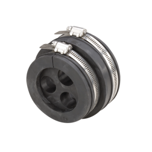 Bota pasamuro de 5". Incluye 3 orificios para cable de 7/8"