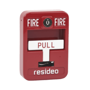 Estación Manual de Acción Simple / Convencional / Fabricada en Aleación de Aluminio / Color Roja con Cerradura