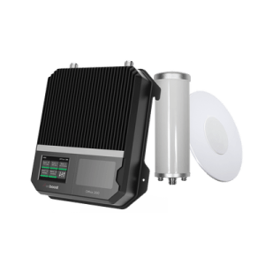 KIT Amplificador de señal celular 4G LTE, 3G y VOZ. Especial para cubrir áreas de hasta 4300 Metros Cuadrados por ser de grado comercial e industrial. Soporta múltiples operadores, tecnologías y usuarios.