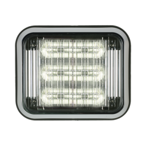 Luz perimetral led prizm  II de 7x9 con bisel, lente de color y ref 8, ambar