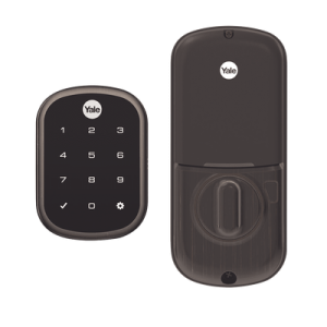 Cerradura ASSURE YRD256/ Color Bronce/ Teclado /Apertura por Smartphone Opcional/Para puertas Izq o Derecha de 35 a 57 mm de espesor