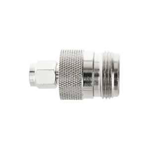 Adaptador en Linea de Conector SMA Macho a N Hembra.