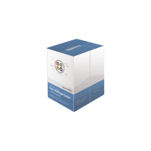 Bobina de 305 metros con 4 conductores de cobre trenzado calibre 20, aislamiento individual de FRPVC de alta calidad, cubierta exterior de PVC con protección anti-flama CM. Para aplicaciones de control de acceso