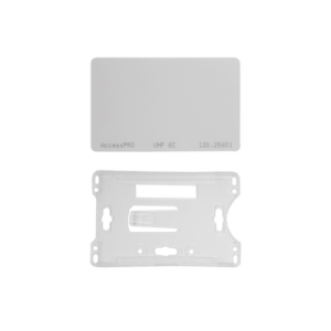 Kit de Tag UHF tipo Tarjeta para lectoras de largo alcance 900 MHZ / EPC GEN 2 / ISO 18000 6C / No imprimible / Incluye porta tarjeta