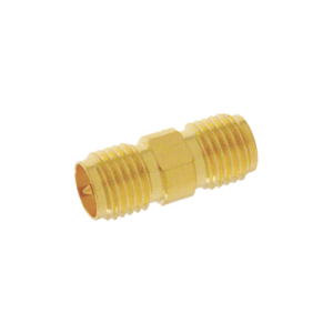 Adaptador Barril de Conector SMA Hembra a SMA Hembra Inverso, Oro/ Oro/ Teflón.