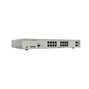Switch PoE+ Administrable CentreCOM GS970M, Capa 3 de 16 Puertos 10/100/1000 Mbps + 2 SFP Gigabit, 247 W