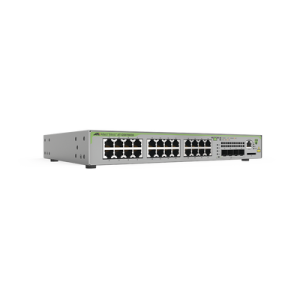 Switch PoE+ Administrable CentreCOM GS970M, Capa 3 de 24 Puertos 10/100/1000 Mbps + 4 SFP Gigabit, 370 W