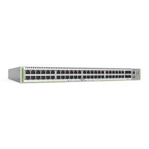 Switch PoE+ Administrable CentreCOM GS980M, Capa 3 de 48 puertos 10/100/1000Mbps + 4 SFP Gigabit, 740 W