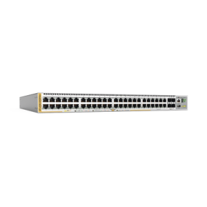 Switch PoE+ Stackeable Capa 3, 48 puertos 10/100/1000 Mbps + 4 puertos SFP+ 10 G, hasta 720 W, fuente redundante