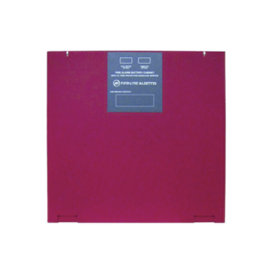 Gabinete para dos baterías de respaldo de 26 AH. Para aplicaciones en sistemas de detección de incendio (FAS).