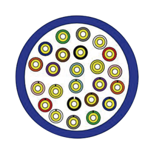 Kilómetro de Fibra Óptica Monomodo G.657A2 para Interior, Tight Buffer, Dieléctrica, 24 hilos