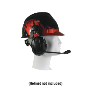 Orejeras duales inalámbricas para montar en casco compatible con adaptadores PRYME BLU, radio y dispositivos bluetooth, con función de PTT y para contestar celulares.