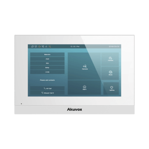 Monitor Interior IP / Wifi / PoE / Pantalla Touch 7" / 8 Entradas de Alarma para Sensores Cableados / Compatible con Videoporteros IP Akuvox