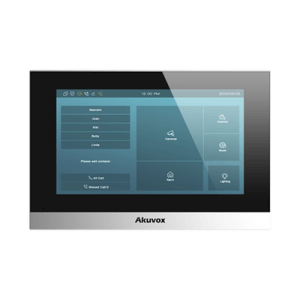 Monitor Interior IP Android / Wifi / PoE / Pantalla Touch 7" / 8 Entradas de Alarma para Sensores Cableados / Compatible con Videoporteros IP Akuvox