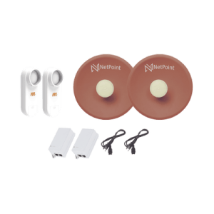 Kit de 2 radios C5X con antenas NPPROS2PACK (27 dBi), rango de frecuencia extendida (4.9 a 6.4 GHz), incluye inyector POE  y cable de alimentación