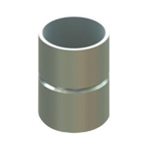 Cople 3/4" (19mm) pared delgada sin tornillo galvanizado etiqueta verde