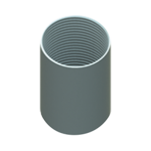 Cople 1/2" (13mm) pared gruesa con rosca galvanizado etiqueta amarilla