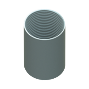 Cople 1 1/4" (32mm) pared gruesa con rosca galvanizado etiqueta amarilla