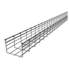 Charola tipo malla 166/150 mm, con acabado Electro Zinc,  hasta 398 cables Cat6, tramo 3 m