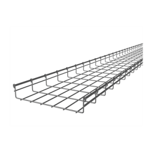 Charola tipo malla  54/300 mm, con acabado Electro Zinc, hasta 258 cables Cat6, tramo 3 m