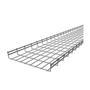 Charola tipo malla 66/450 mm, con acabado Electro Zinc, hasta 480 cables Cat6, tramo 3 m