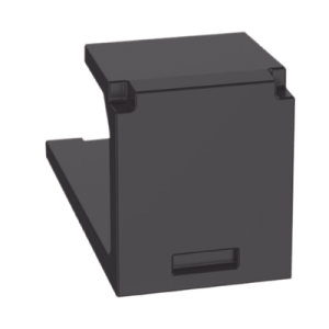 Módulo de tapa ciega (Inserto Ciego), Mini-Com, Color Negro