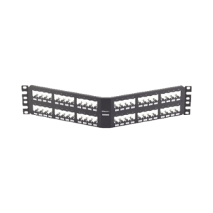 Panel de Parcheo Modular Mini-Com (Sin Conectores), Angulado, Totalmente Blindado, de 48 puertos, 2UR