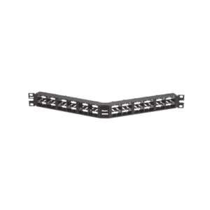 Panel de Parcheo Modular Mini-Com (Sin Conectores), Angulado, Sin Blindaje, Alta Densidad, de 48 puertos, 1UR