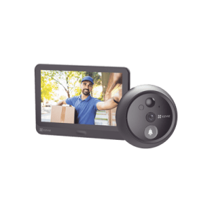 Videoportero Con Mirilla y Pantalla Wi-Fi de Batería Recargable / Para Instalarse en Puerta / Cámara 1080P / Sensor PIR / Detección de Movimiento / Audio de Dos Vías / Uso en Interior