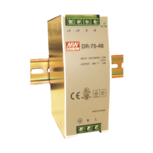Fuente de poder 48Vcd, 75W, 1.6A, industrial conmutada montaje en din riel