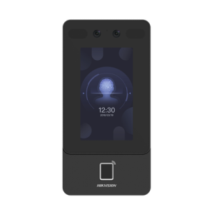 Terminal Min Moe WiFi de Reconocimiento Facial y Huella con lector MIFARE / Exterior IP65 / Hasta 1.5 mts en lectura de rostro / Soporta P2P Hik-Connect / 1,500 Rostros / 3,000 Huellas / Videoportero / POE.