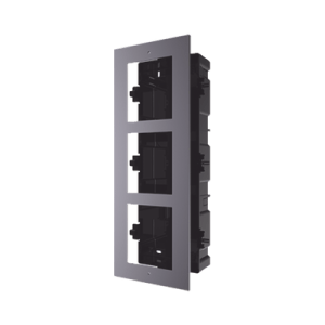 Base de 3 Espacios para EMPOTRAR Módulos de Videoporteros Hikvision