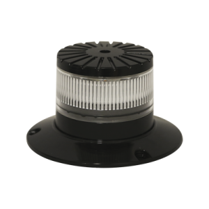 Baliza LED compacta discreta, domo claro, color ambar/verde