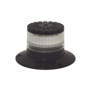 Baliza LED compacta discreta, domo claro, color rojo