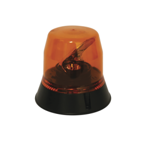 Baliza rotativa LED color ambar SAE Clase I con montaje permanente de 3 tornillos