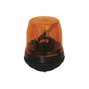 Baliza rotativa LED color ambar SAE Clase I con montaje permanente de 1 tornillo