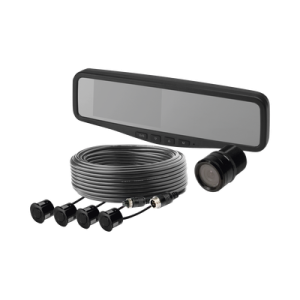 Sistema alámbrico de cámara y monitor de 4.3 pulgadas con sensores de reversa y cámara de 120°