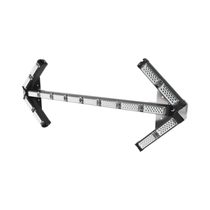 Barra de luces LED en flecha de doble cabezal en una sola pieza Director de tráfico de 53.8 pulgadas, iluminación color ámbar.