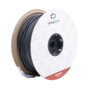 Carrete de Fibra Óptica Monomodo con conectores SC-SC Duplex, Reforzada con Kevlar, de 200 metros