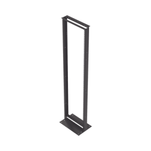 Rack de 2 Postes, Estándar 19", 42 Unidades, Fabricado en Acero, Base "L" para Anclar a Piso.