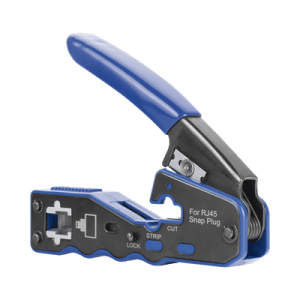 Herramienta de Corte y Terminado de Plugs Pass Through RJ45, Acero al Carbón y Mango Ergonómico ABS + TPR.
