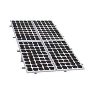 Montaje de aluminio en techo o piso de concreto para  arreglo 2 x 2  módulos fotovoltáicos línea Starter
