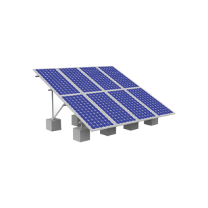 Montaje de aluminio en techo o piso de concreto para  arreglo 2 x 4  módulos fotovoltáicos de 40mm de espesor